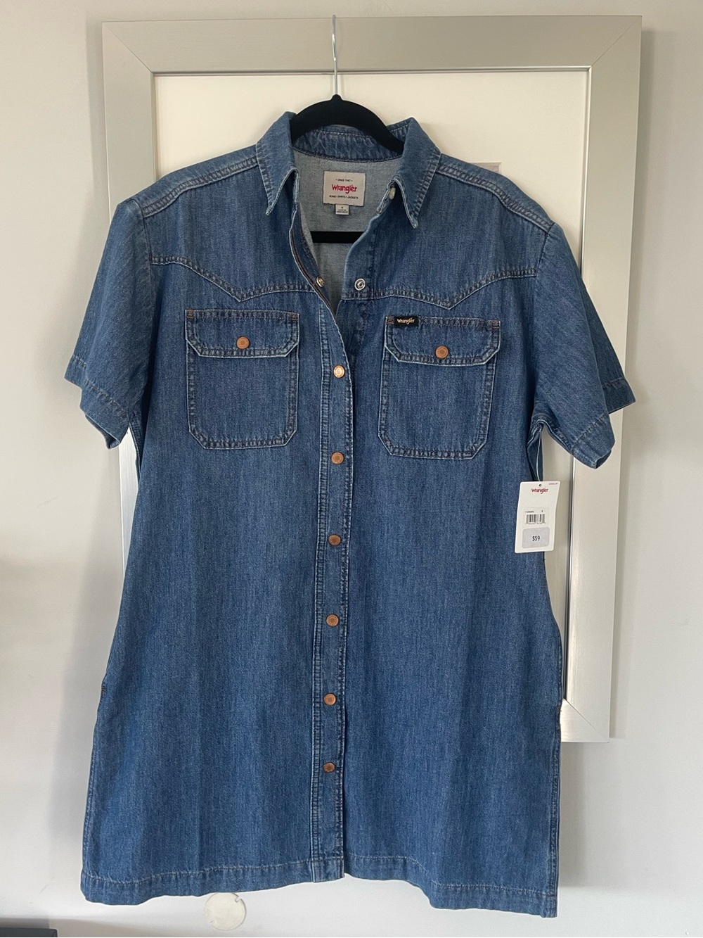 Wrangler denim shirt dress NWT